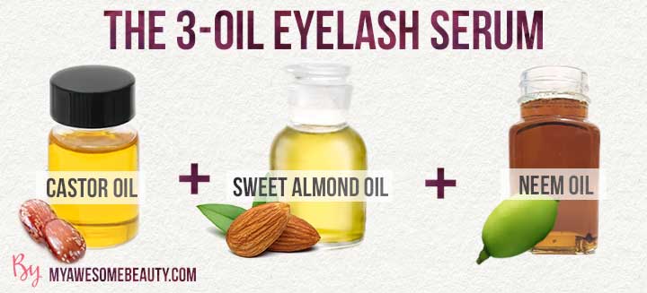 the 3 oil eyelash serum ingredients